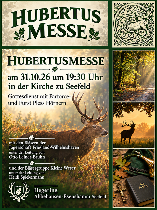 Stadland – Gottesdienst „Hubertus Messe“ in Seefeld