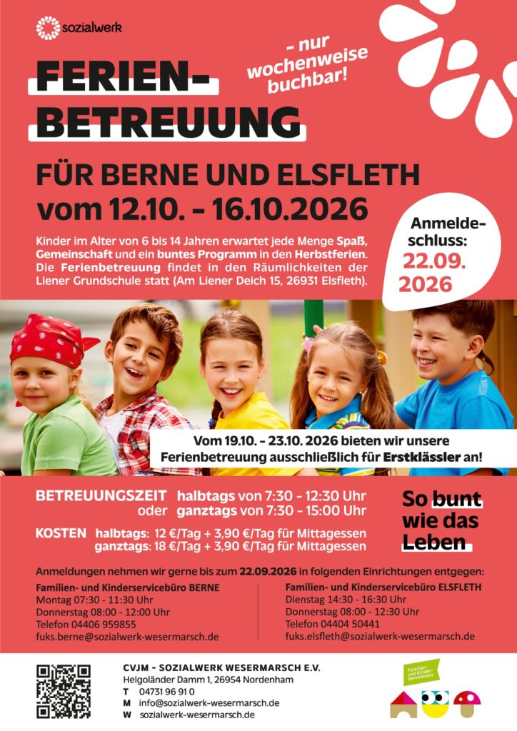 Berne/Elsfleth – Ferienbetreuung in der Herbstferien