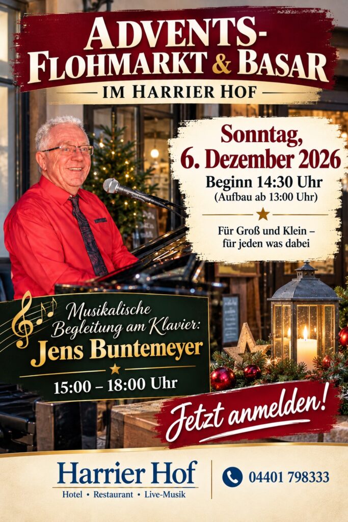 Brake – Advents-Flohmarkt und Basar im Harrier Hof – Anmeldung für Standbetreiber ab sofort